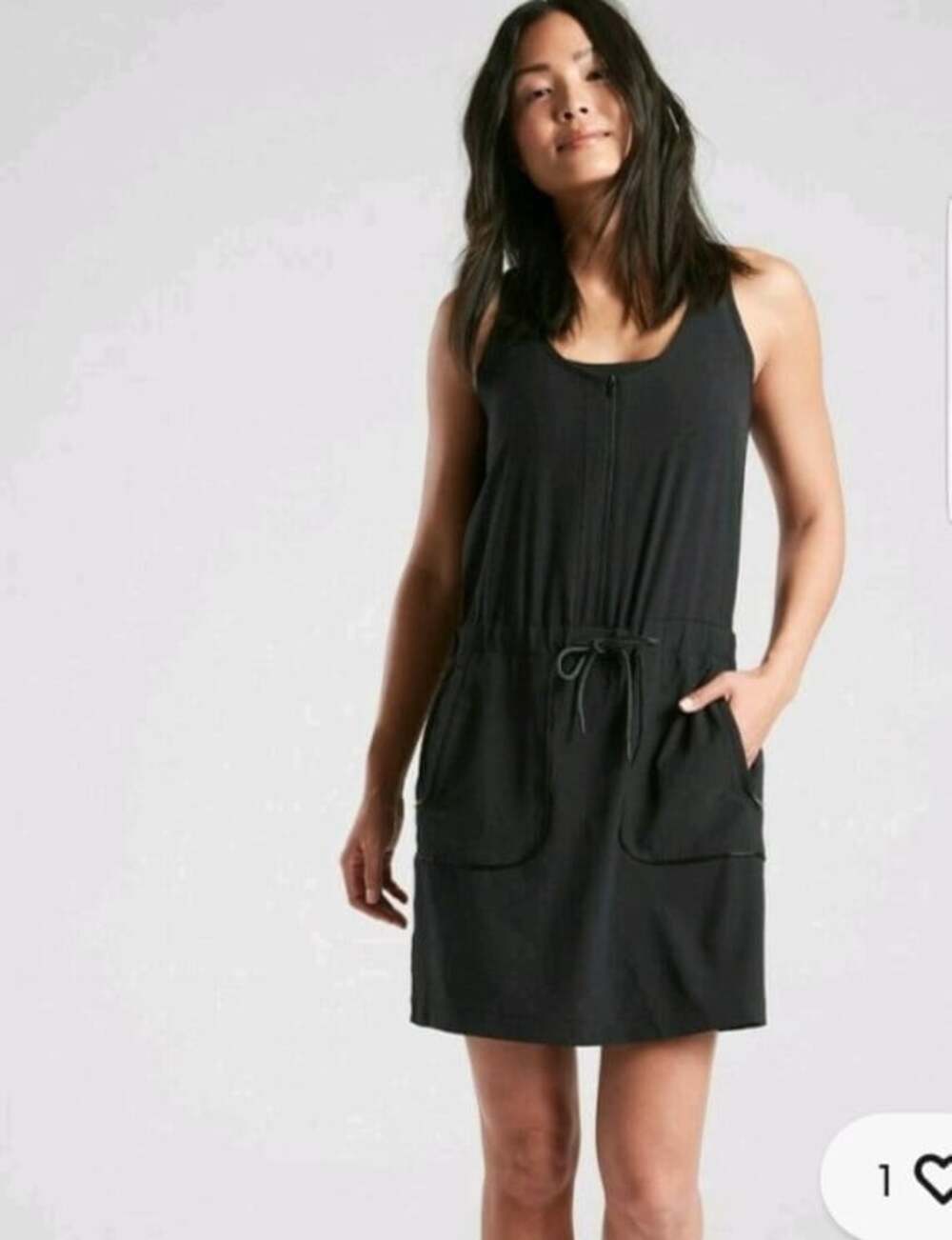 ATHLETA Expedition Skort Dress UPF Hiking Explore Black Sz 10 #446859